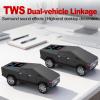 Futuristic Pickup Truck Bluetooth Speaker with LED Display Screen TWS Stereo, FM Radio, USB/TF Playback, LED Headlights, Built-in Mic, Gift for Truck Fans, Auto Style Lovers&Tech Collectors (Black) view 4