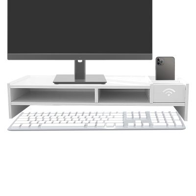 3-Tier Desk Shelf, Monitor Display Stand, Computer Office Organizer, Space-Saving Desktop Solution, Smooth Sturdy Construction, Ideal Filing Reading Writing Setup, Perfect Dorm Home Business