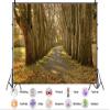 10X8ft Fabric Autumn Forest Path Photography Backdrop, Large Nature Wall Mural Background for Studio, Professional Photo Shoots, Fall Season Decor view 2
