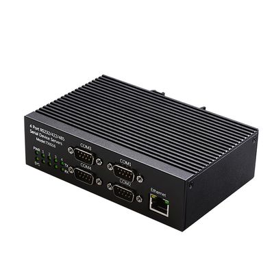 AoQhir 4 Port RS485 RS232 RS422 Serial Device Server DIN Rail Mount Industrial Ethernet Converter 10 100Mbps Multi Protocol Serial to Network Module