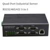 AoQhir 4 Port RS485 RS232 RS422 Serial Device Server DIN Rail Mount Industrial Ethernet Converter 10 100Mbps Multi Protocol Serial to Network Module view 3