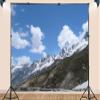 10X5ft Fabric Mountain Landscape Photography Backdrop, Snow Capped Peaks, Scenic Alpine Valley with Rocky Path, Professional Photo Studio Background for Portraits, Events, Nature Theme view 3