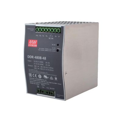 Mean Well 480W DIN Rail Type DC-DC Converter Fully Modular Power Supply Lab Top Computer Convert A Bench 48V 10A (DDR-480B-48 48V/10A/480W/DIN Rail Power)