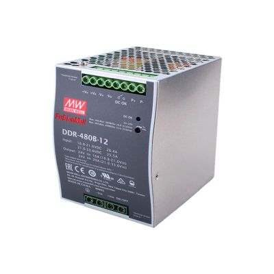 Mean Well DDR-480B-12 480W DIN Rail Type DC-DC Converter 12V 33.4A Fully Modular Power Supply