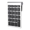 ASHATA Wireless Numeric Keypad, Mini 2.4G 22 Keys Number Pad, Portable Silent Financial Accounting Numeric Keypad Keyboard Extensions Wireless Mouse for Laptop PC Desktop (Silver Black) view 1