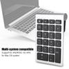 ASHATA Wireless Numeric Keypad, Mini 2.4G 22 Keys Number Pad, Portable Silent Financial Accounting Numeric Keypad Keyboard Extensions Wireless Mouse for Laptop PC Desktop (Silver Black) view 2