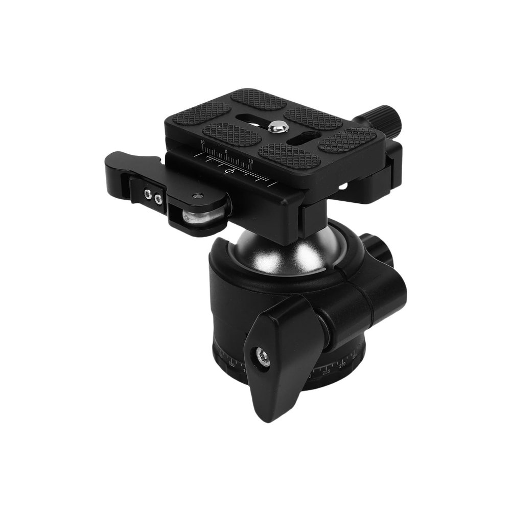 Aumotop Aluminum Alloy 35mm Tripod Ball Head with Arrow Storage Case Plate, Lightweight Stability for Monopod DSLR Camcorder, Ideal for Portrait Photography