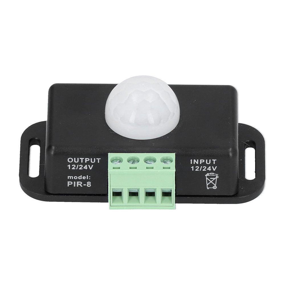 Hyuduo PIR Sensor, Infrared Motion with Adjustable Delay Time 1-10 Minutes and 8m Sensing Distance for Cabinet Bathroom Corridor Stair Garage
