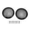 2PCS Ceiling Speaker Grill Cover, Round Speaker Mesh Grille Protector, 92mm Iron Aluminum Car Speaker Cover with 8 Screws for Home Theater RV Boat Sound System view 1