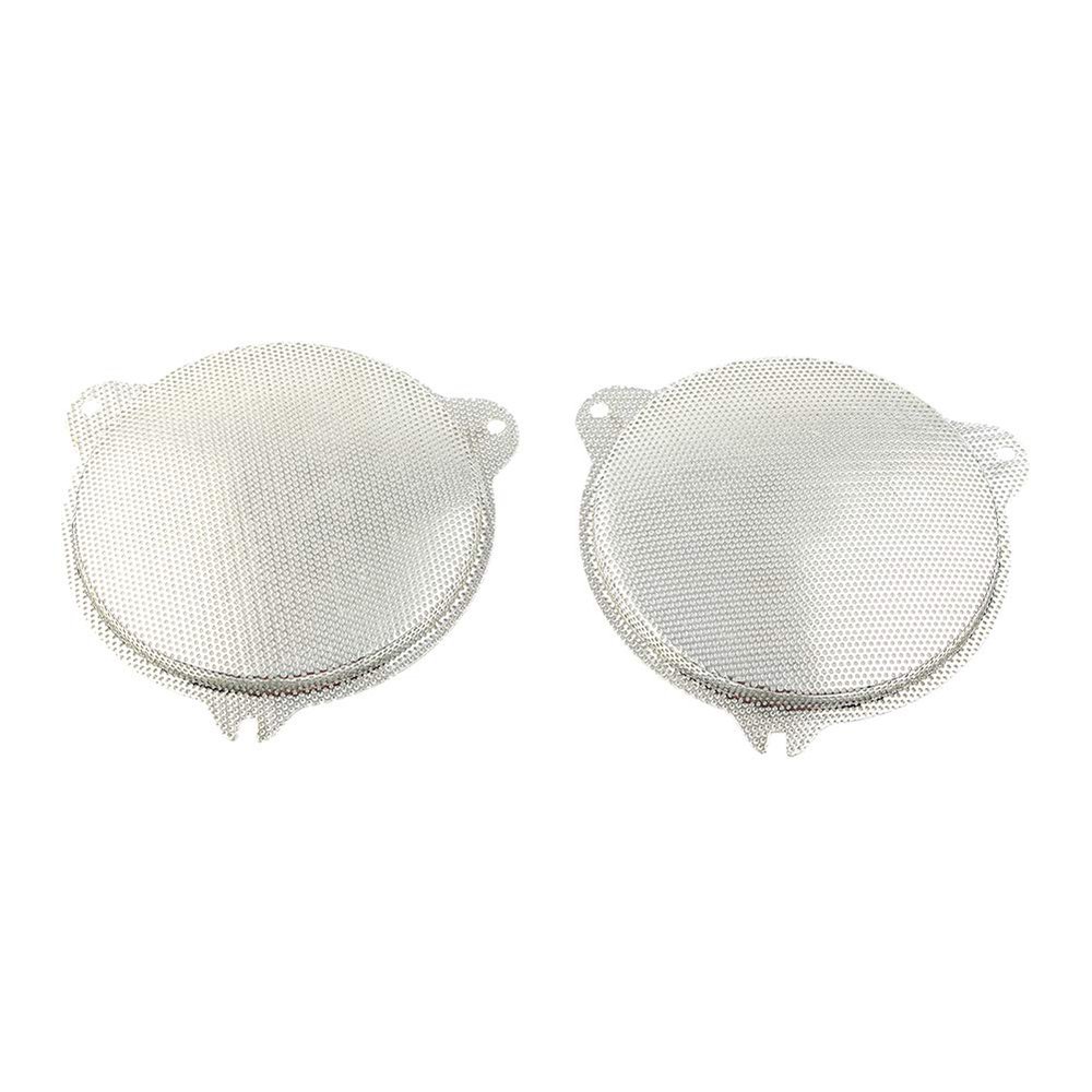 Cnoula11 Motorbike Chrome Front Speaker Mesh Gilles Gills Cover Guards For Harley Electra Street Road Glide 2014 2015 2016 2017