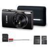 Canon PowerShot ELPH 360 HS A Digital Camera (Black) | 20.2MP CMOS Sensor, 12x Optical Zoom & Built-in Wi-Fi | Compact Point-and-Shoot for Travel & Everyday Photography (7280C001) + 64GB Card + Bag + view 1