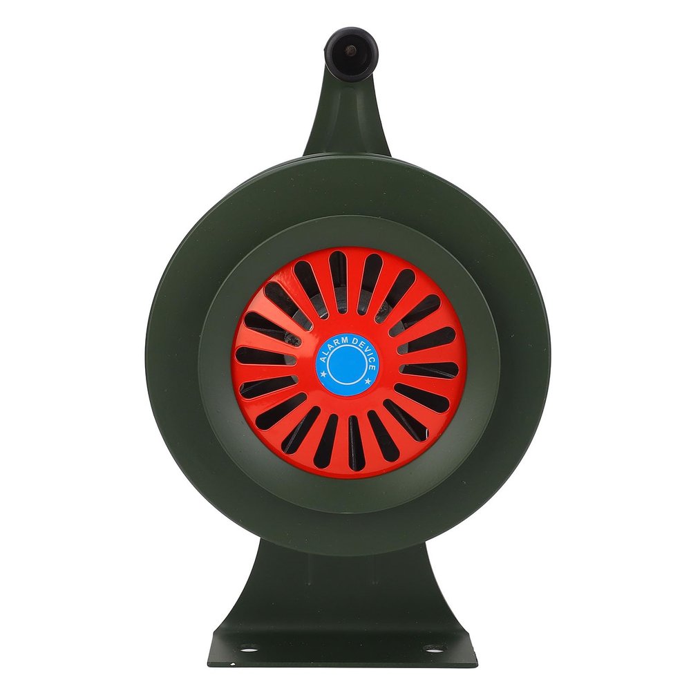 DirectNine Basics 120db Hand Crank Siren Horn with Adjustable Sound, Emergency Safety Manual Siren for Factory Home School