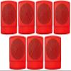 ELMTR Pack of 7 Multitone Horn, Red; Wall Mount; 8 Alerting Sounds; No Lettering; 12/24VDC view 1