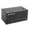 Hamwesh KVM Switch, 4 Monitors 2 Computers DisplayPort 8K 60Hz 4K 144Hz, with 4 USB 3.0 Ports, for OS X Unix (US Plug) view 2