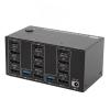 Hamwesh KVM Switch, 4 Monitors 2 Computers DisplayPort 8K 60Hz 4K 144Hz, with 4 USB 3.0 Ports, for OS X Unix (US Plug) view 3