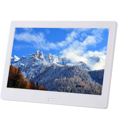 10.1-inch Digital Photo Frame with Calendar and Video Loop Function - Black/White