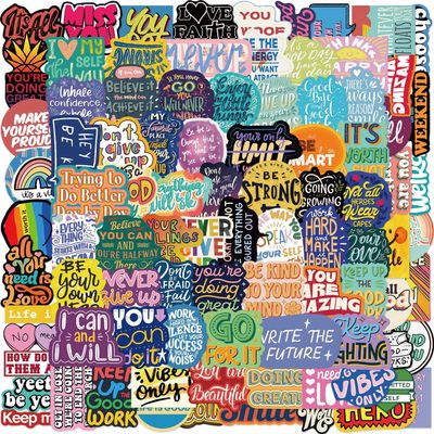 100 Unique Motivational Stickers for Adults Teens - Waterproof Inspirational Affirmation Vinyl Decals for Water Bottles, Laptop, Vision Board