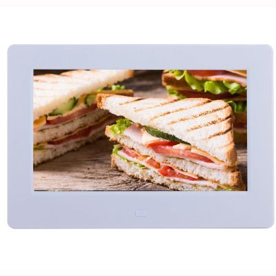 10-inch Full HD Digital Photo Frame with IPS Screen and Wide Viewing Angle (White).
