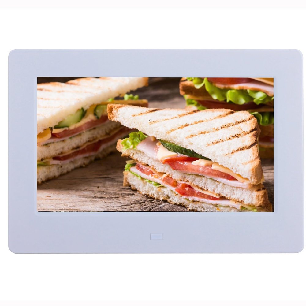 10-inch Full HD Digital Photo Frame with IPS Screen and Wide Viewing Angle (White).