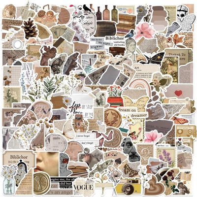 170 Pcs Vintage Aesthetic Scrapbook Stickers | Waterproof Vinyl Stickers for Journals, Planners & Water Bottles | Scrapbooking Supplies for DIY Crafts, Junk Diary | Teens & Adults Decoration