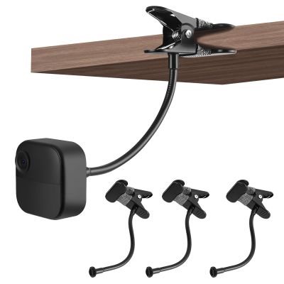 3 Pack Metal Flexible Clip Clamp Mount for Blink Outdoor 4, XT3, XT2, XT, Mini Security Camera (Black-3)