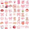 100pcs Coquette Stickers Pack - Cute Waterproof Vinyl Aesthetic Stickers for Girls | Laptop, Water Bottle, Phone, Guitar Decoration (Random Pink Designs) view 4