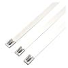 100Pcs Multi-Functional Wrap Coated Locking Stainless Steel Metal Cable Ties(4.6x300mm) view 1