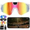 4K POV Sports Glasses with Camera, 120 Ultra Wide Angle HD Wearable Body Adventure Action Glasses, Cameras, for Cycling, Baseball and Outdoors Activities (Multicolor, 128GB) view 1
