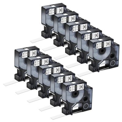 5 Pack A18483 Compatible Permanent Polyester Labels 18482 18483 18484 Black On White Tape Compatible with 3000 4200 5000(10PK Black on White)