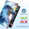 Case for Samsung Galaxy Tab S10 Lite / S10 FE / S9 FE 5G / S9 Tablet Case 10.9''/ 11'' Protective Sleeves,PU Leather Folio Multi-Angle Stand Cover w/Auto Wake/Sleep,Eagle Cosmic Fire view 4