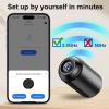 Indoor Security Camera, 2026 New Wireless Hidden Camera Spy Cameras for Home Use, HD Mini WiFi Security Cameras with Night Vision, Remote Viewing by Mobile App for Home & Office (Camera+128G) view 4