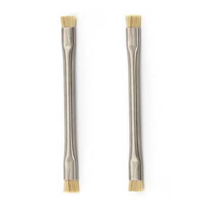Cndiyald 2Pcs Double Head Hard Bristle Brush Mobile Phone Repair Soldering pad Hard Bristle Brush, Double-Head Phone Motherboard IC Cleaning 12x15mm Bristles Hair Anti-Static ESD Cleaner