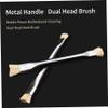 Cndiyald 2Pcs Double Head Hard Bristle Brush Mobile Phone Repair Soldering pad Hard Bristle Brush, Double-Head Phone Motherboard IC Cleaning 12x15mm Bristles Hair Anti-Static ESD Cleaner view 2