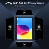 360 Magnetic Privacy Screen for iPad 10th Gen 2022 10.9 Inch & iPad 11th Gen A16 2025 11in, 4 Way Privacy Removable Anti Glare Blue Light Filter Shield Film Anti Spy Protector view 2