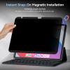 360 Magnetic Privacy Screen for iPad 10th Gen 2022 10.9 Inch & iPad 11th Gen A16 2025 11in, 4 Way Privacy Removable Anti Glare Blue Light Filter Shield Film Anti Spy Protector view 3