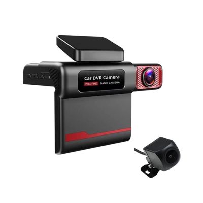 2K+1080P Hidden Car Video Recorder Dash Cam HD Dvr Camera Loop Recording(with Rear Camera,None)