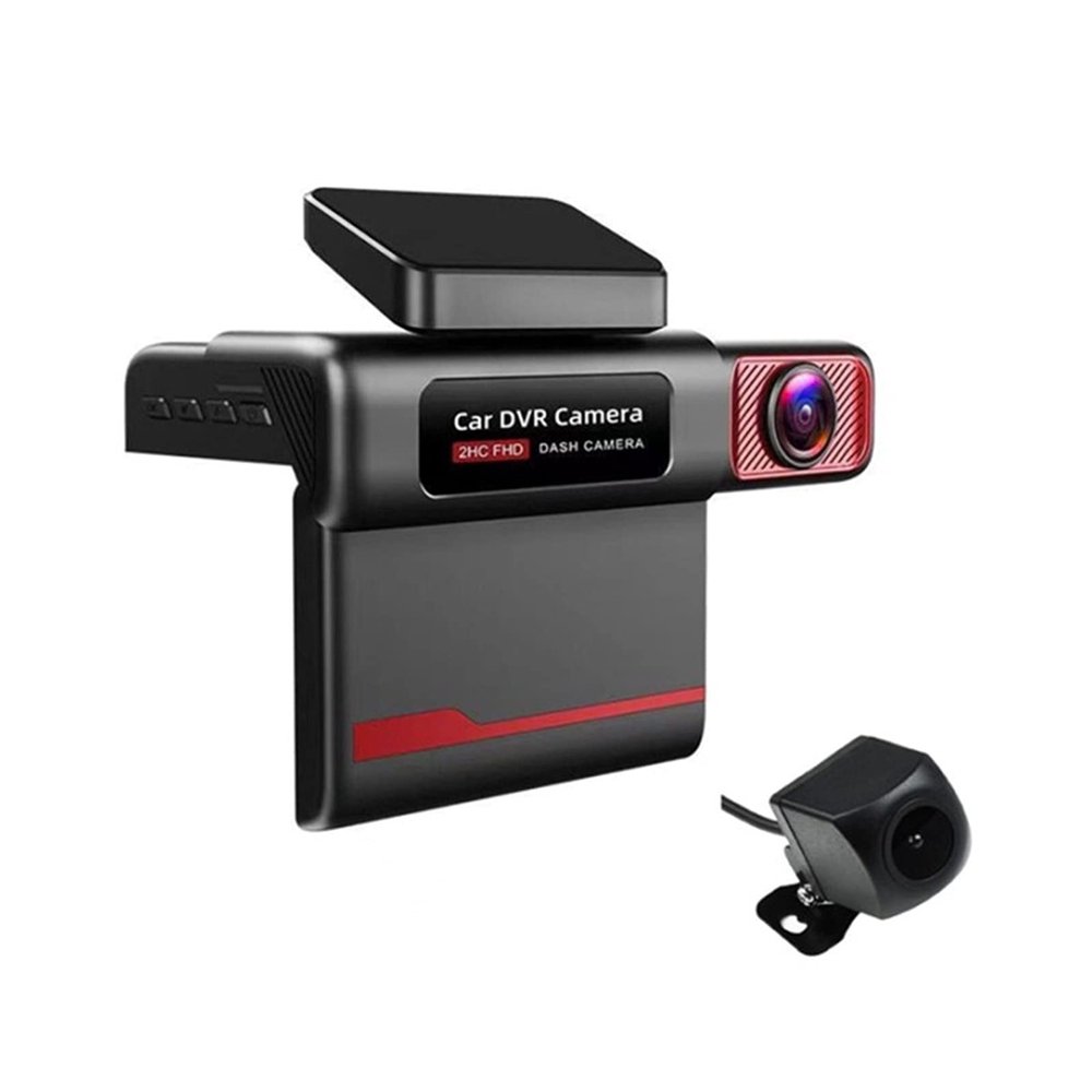2K+1080P Hidden Car Video Recorder Dash Cam HD Dvr Camera Loop Recording(with Rear Camera,None)