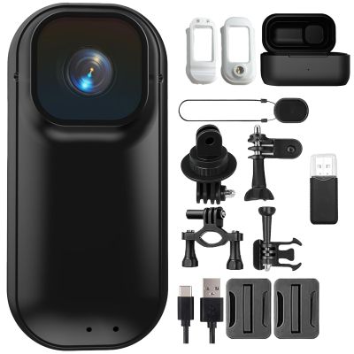 2026 New HD Capture Camera, Ultra Wide Angle 4k Wearable Body Adventure Action Cameras, Upgraded Waterproof Camera with Charging Case, for Diving, Cycling and Outdoors Activities (Black,64G)