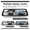 10 inch Car Driving Recorder Touch Screen Stream Media DVR Dash Camera Dual Lens Rearview Mirror 1080p Video Cam(8G) view 4