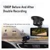 3.16 Inch Dual Lens Image 1080P Hidden Wide Angle Driving Recorder Dash Cam Car DVR Camera Support Reversing(with Rear Camera,16G) view 2