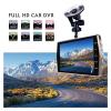 1080P HD Driving Recorder 4" IPS Front+Rear Night Vision Video Recorder G-Sensor Parking Monitor Dash cam(32G) view 2