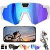 CXZASDELPA POV Sports Glasses with Camera, 4K HD 120 Wide Angle Wearable Sports Glasses, for Cycling, Outdoors Activities (Blue, 64g) view 1