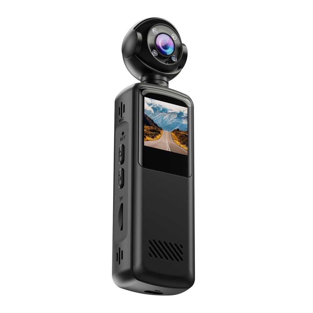 PUSOKEI 1080P FHD Action Camera, WiFi Sports Camera with 1.5" Screen, 180 Rotatable Lens, Night, 140 Wide Angle, Recording, Built in Mic, IP65 Water Proof