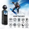 PUSOKEI 1080P FHD Action Camera, WiFi Sports Camera with 1.5" Screen, 180 Rotatable Lens, Night, 140 Wide Angle, Recording, Built in Mic, IP65 Water Proof view 2
