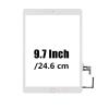 STYCES broken touch screen Digitizer replacement for iPad 2017 A1822 A1823,front glass screen 9.7 inch with Home button (no fingerprint function), tools, and double-sided tape (black/white) (white) view 2
