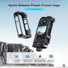 aMagisn Quick Release Plastic Frame Cage for Insta360 X4, Magnetic Mount with External Interface, Lightweight ABS Protective Frame view 4