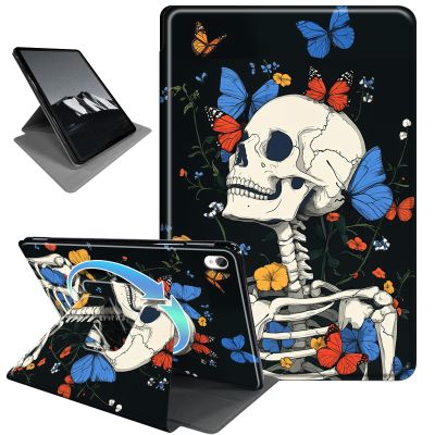 Rotating Case for iPad 10th Generation 10.9 Inch(2022),iPad (A16) 11th Generation 11 Inch(2025),Horizontal & Vertical Stand Cover with Auto Wake/Sleep,Skeleton Butterfly