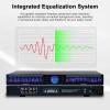 22 Bands Digital Equalizer, Digital Audio Stereo Graphic EQ with 10 Preset Effects, Low/Mid/Treble Adjustment, Automatic Noise Reduction, 1U Rack Mount, for Recording Studio view 3