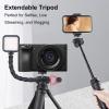 Fockety Camera Tripod for Ace Pro 2, 4 Sections Extenable Foldable 360 Ball Head Selfie Stick with Magnetic Camera Mount Phone Tripod Stand for DSLR Camcorder view 2