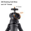 Fockety Camera Tripod for Ace Pro 2, 4 Sections Extenable Foldable 360 Ball Head Selfie Stick with Magnetic Camera Mount Phone Tripod Stand for DSLR Camcorder view 4